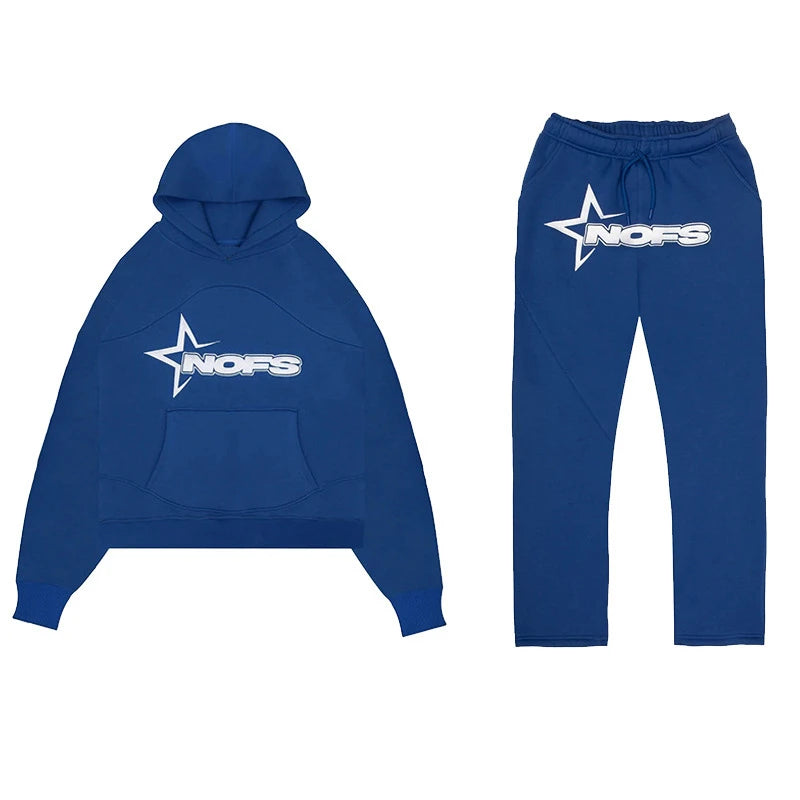 Moletom masculino Y2K Harajuku Hip Hop com estampa gráfica de letras, estilo folgado, modelo punk rock gótico 2024, com blusas, calças e streetwear.