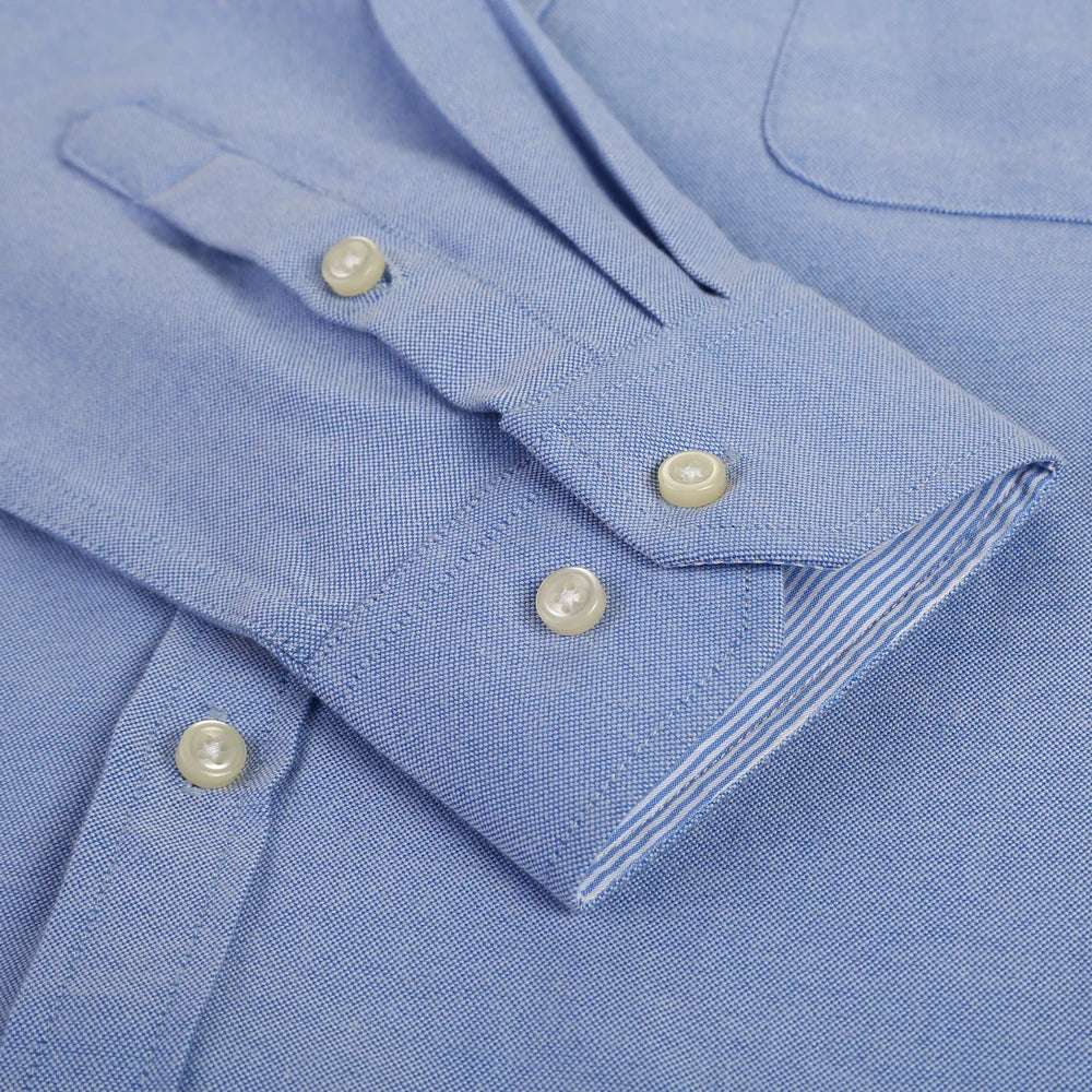 Camisa masculina de manga comprida oxford com botão no peito esquerdo confortável outono inverno ajuste regular casual versátil moda