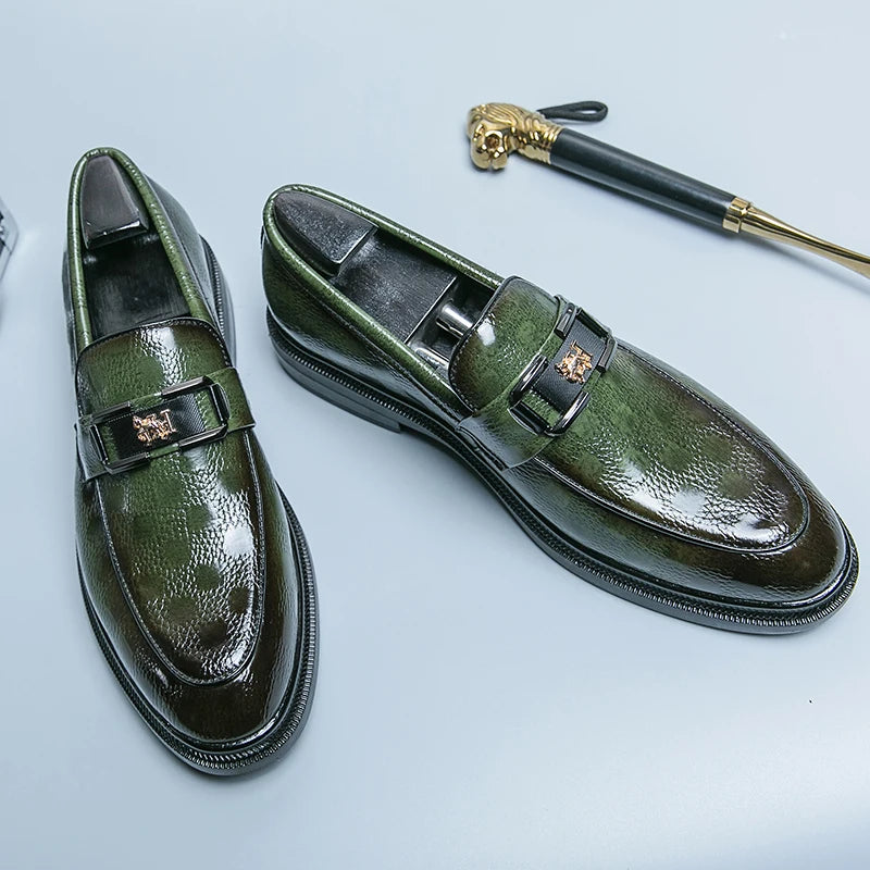 Sapatos sociais masculinos clássicos, sapatos formais de couro, de alta qualidade, casuais, para negócios, casamento, mocassins de escritório