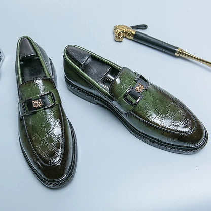 Sapatos sociais masculinos clássicos, sapatos formais de couro, de alta qualidade, casuais, para negócios, casamento, mocassins de escritório
