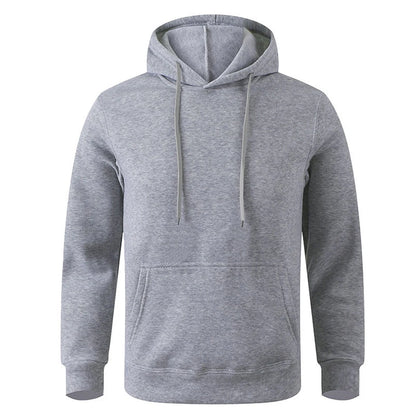 Moletom unissex quente, casual, cor sólida, estilo streetwear, com bolso, para esportes e fitness, disponível em várias cores.