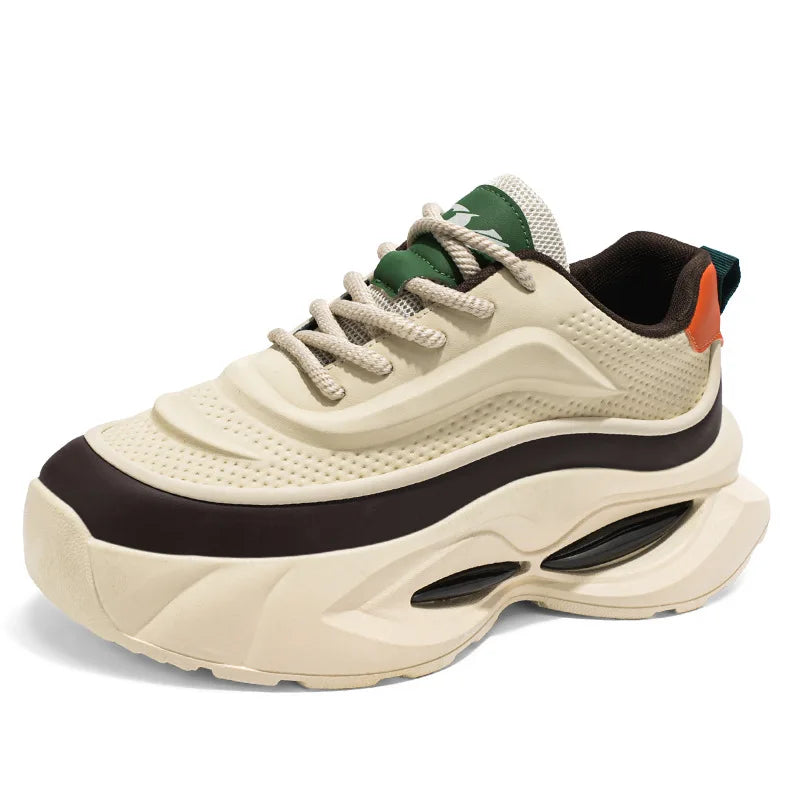 Summer New Men's height-increase Anti-Slip Daddy Shoes for Youth Sneakers Casual Running Shoes thick soled male Sport footwear