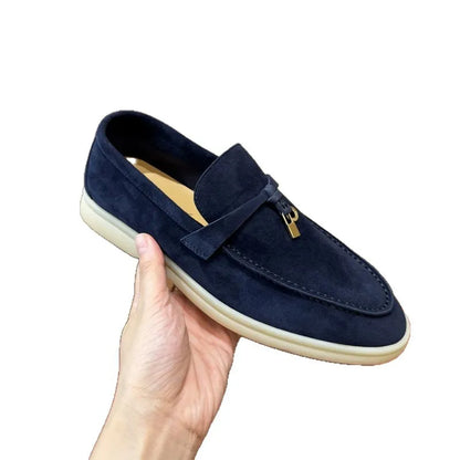 Promoção: Mocassins Femininos de Couro Genuíno Estilo Old Money com Borla e Fivela, Slip On, Casual, Vintage, Sapatos Planos para o Dia a Dia, Y2k