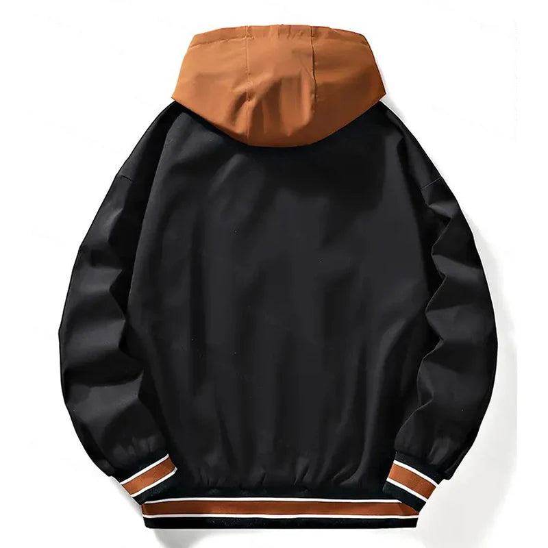 Jaqueta uniforme de beisebol de alta qualidade nova moda masculina outono nova marca all-match estudante jaqueta com capuz plus size casacos masculino 8xl