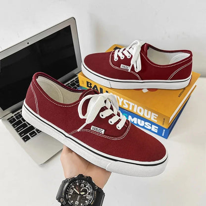 Primavera novos sapatos de lona clássicos masculinos respirável casual versátil estilo hong kong versão coreana pequenos sapatos de placa de público