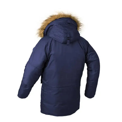 Exército coreano grosso parka inverno capuz de pele quente tático bombardeiro n3b puffer masculino longo à prova vento parkas casaco militar roupas masculinas