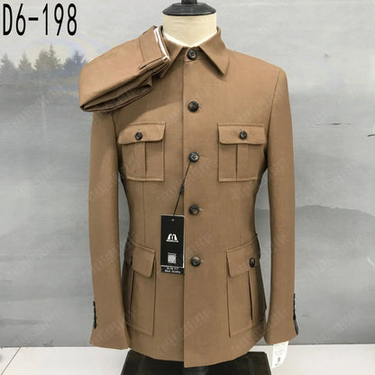 2026 novos conjuntos de terno para homens banquete formal clássico fino ajuste roupas moda festa masculina alta qualidade blazer calças de duas peças
