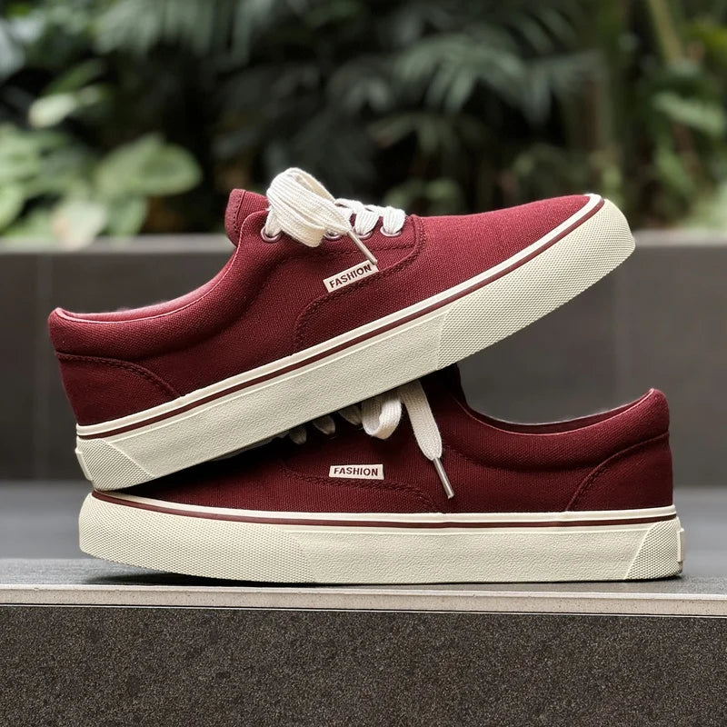 Tênis Clássico Masculino de Lona Casual Cano Baixo Respirável Antiderrapante para o Dia a Dia e Caminhada Versátil EU39-44