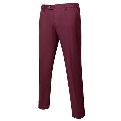 Calças de Terno Masculino M-6XL, Moda Boutique, Cor Sólida, Formal, para Negócios, Noivo, Casamento, Casual