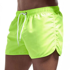 Calções de banho masculinos para o verão, calções de banho de marca, calções de banho sensuais, fatos de banho masculinos de cintura baixa e respiráveis para a praia.