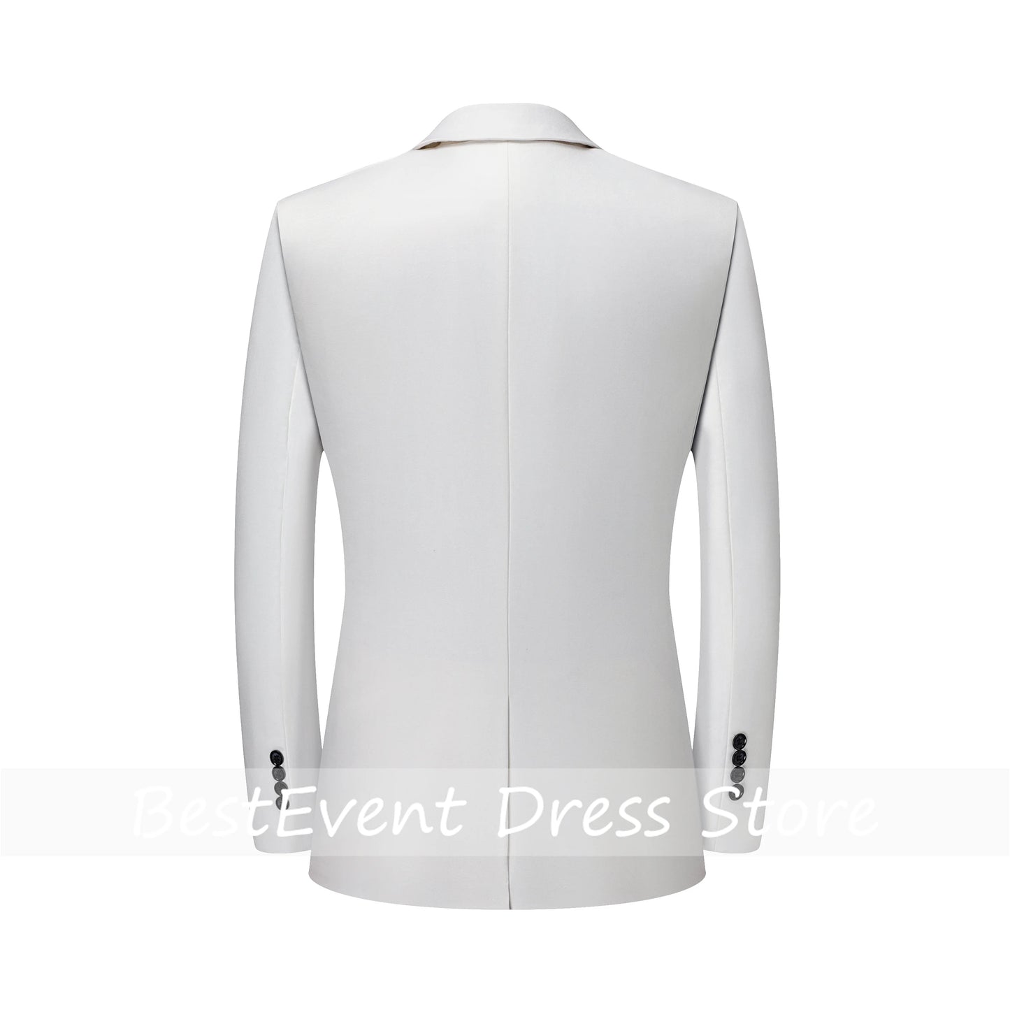 Terno Masculino Branco de Alta Qualidade, Duas Peças, para Todas as Estações, Roupa Formal de Negócios, Terno de Lã Antirrugas, Personalizado para o Trabalho