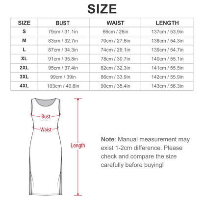 Vestido Bodycon com Estampa Abstrata, Vestido Maxi Retrô de Verão, Sem Mangas, Casual, Estilo Y2k, Tamanho Grande 4XL