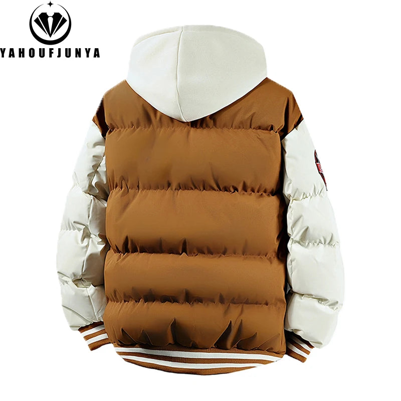 Jaqueta masculina de inverno, corta-vento, quente, para viagens e atividades ao ar livre. Jaqueta masculina casual com capuz, estilo esportivo e folgada, ideal para o outono.