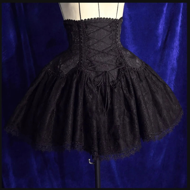 Estilo gótico japonês strass arco saia conjunto feminino doce rendas babados camisas bandagem fina mini saia feminina lolita y2k outfits
