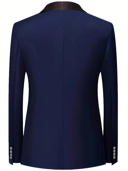 Conjunto de terno masculino de 3 peças, jaqueta + colete + calça, elegante de alta qualidade, adequado para casamentos, festas e ocasiões formais