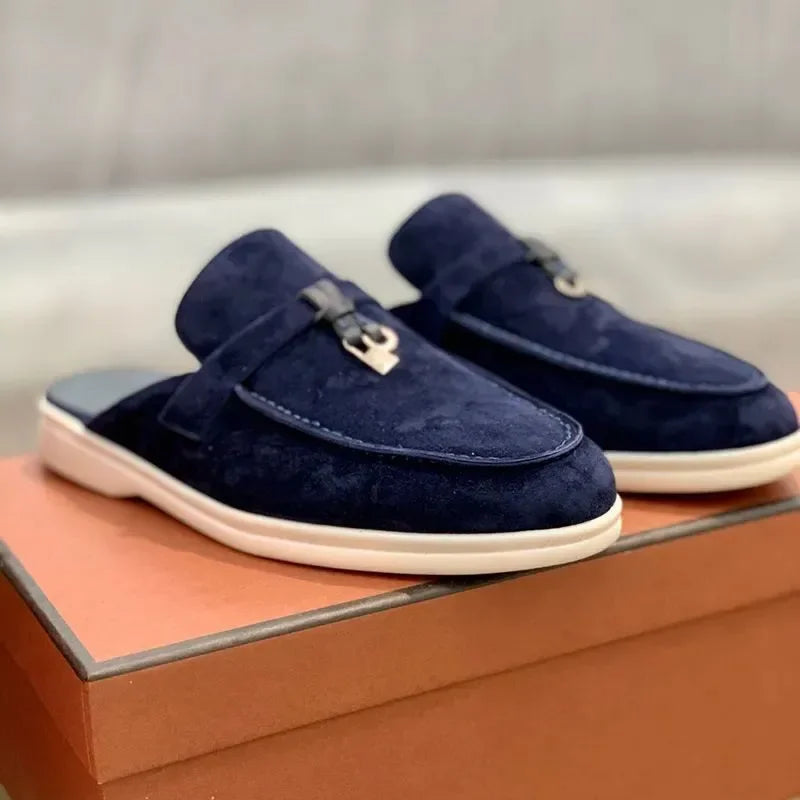 Mules Unissex de Dedo Fechado, Sapatos Casuais Leves e Confortáveis, Novidade, Tamanhos Grandes 40-43