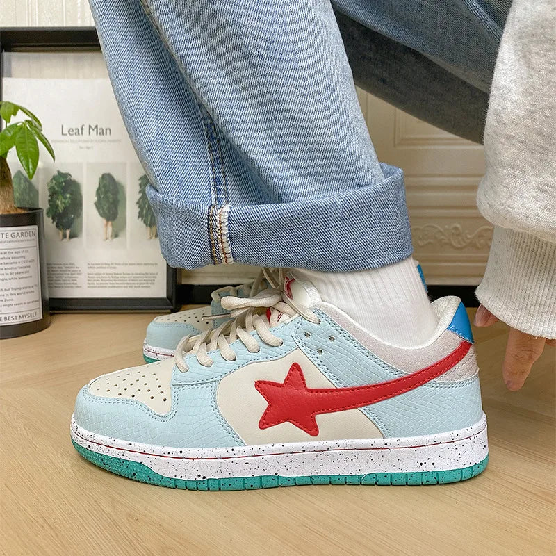 Women Sneakers Man Retro Y2K Star Punk Streetwear Shoes Fashion Skateboard Shoes Couples Soprt Casual Shoes Unisex Tennis