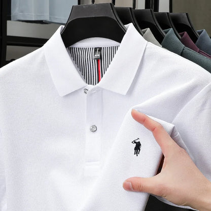Camiseta Polo de Luxo para Outono e Inverno da Marca Paul, Bordada, Confortável e de Alta Qualidade para Homens, Vendas Quentes