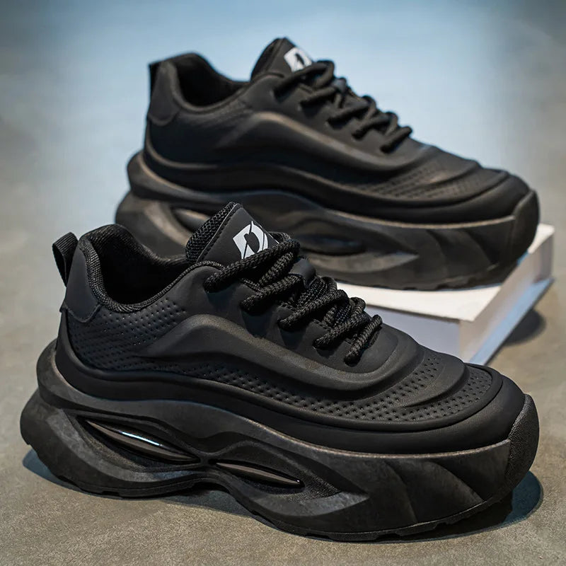 Summer New Men's height-increase Anti-Slip Daddy Shoes for Youth Sneakers Casual Running Shoes thick soled male Sport footwear