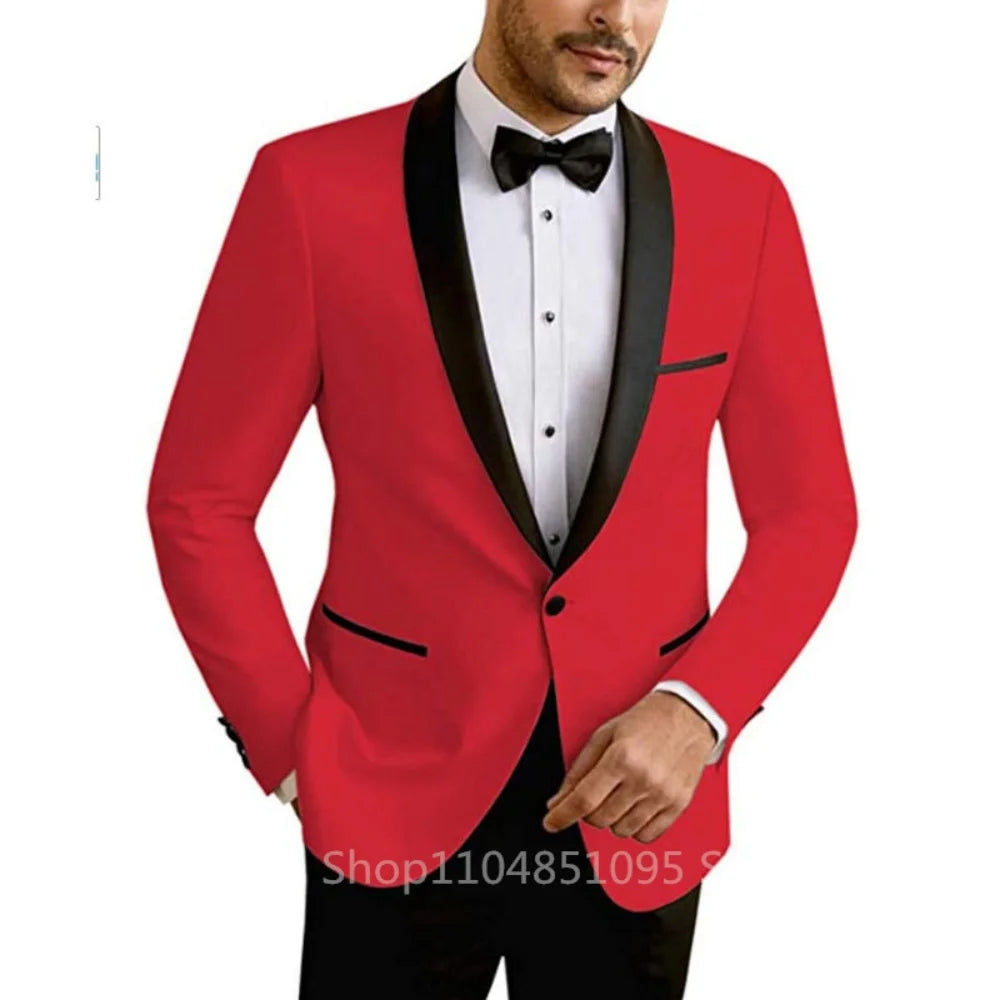 Casual sólido masculino blazer fino ajuste noivo terno de casamento jaqueta moda melhor homem jantar smoking casaco para negócios
