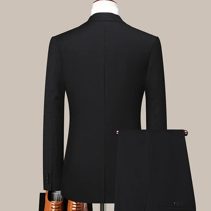 Terno ao ar livre (blazer + calças) moda masculina negócios cavalheiro terno de negócios fino decoração ao ar livre corpo casamento terno casual
