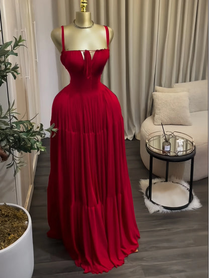 CM.YAYA 2026 Novo Vestido Longo Maxi Feminino Halter Sem Alças para Verão, Festa, Aniversário, Praia, Sexy, Férias