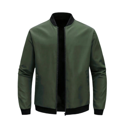 Jaqueta Bomber Slim Casual de Moda Sólida para Homens, Nova Chegada, Jaquetas de Baseball Masculinas