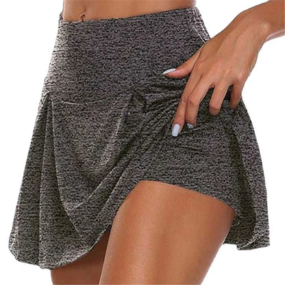 S-5XL 13 cores mulheres soltas falsas duas peças saias verão feminino cintura alta cor sólida segurança dança esporte saias curtas