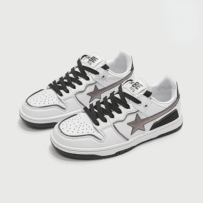 Women Shoes for Men Tennis Retro Star Y2K Punk Skateboard Shoes Fashion Male Sneakers Couple Outdoor Gym Casual Sports Shoes