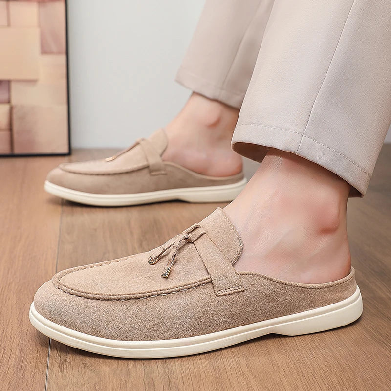 Mocassins masculinos de verão, confortáveis, casuais, para usar ao ar livre, sandálias leves para caminhada.