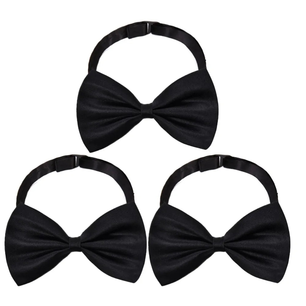 Gravatas borboleta para homens, festa de casamento, gravata borboleta preta, gravata clássica ajustável, gravata borboleta de casamento, 1-3 peças