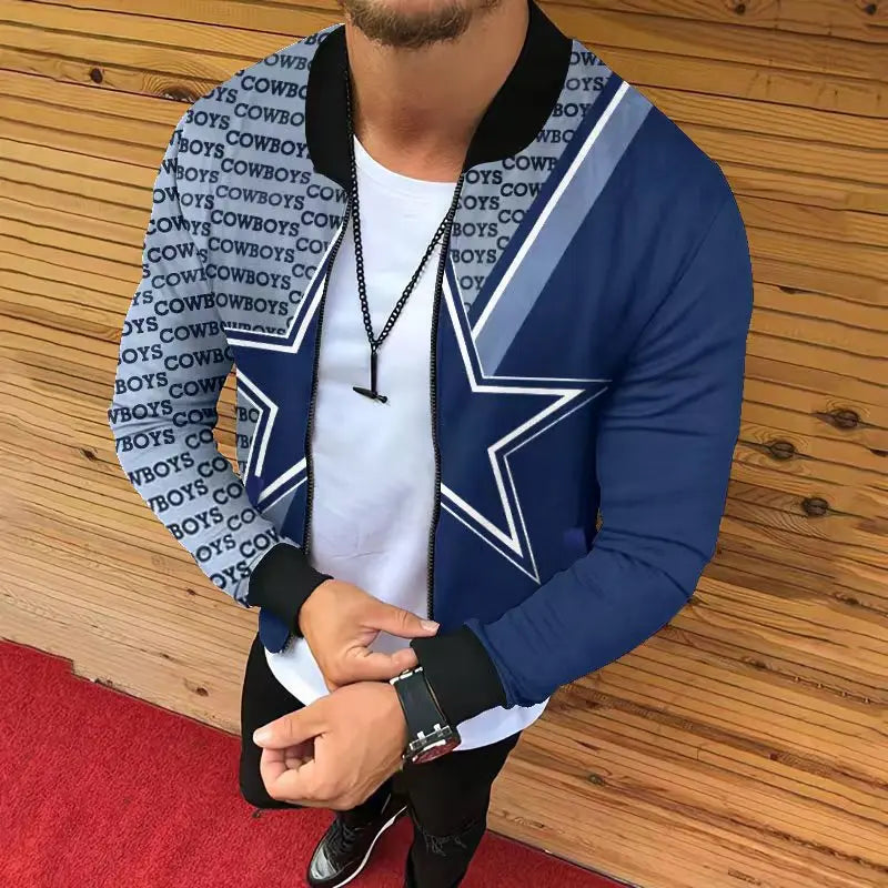 Jaqueta estampada com corte tridimensional masculina, moda casual, comércio exterior, outono e inverno , nova