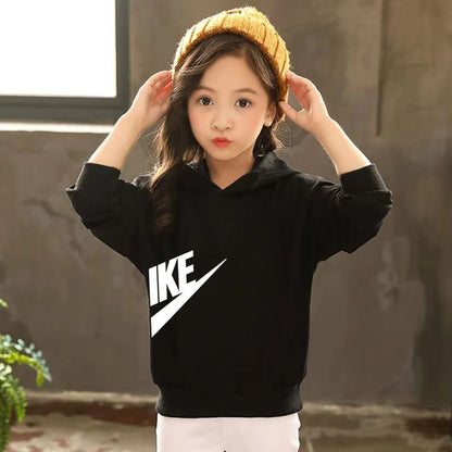 Conjunto de Moletom Estiloso para Crianças de 3 a 12 Anos, Casaco Esportivo de Manga Longa para Meninos e Meninas, Top + Calças