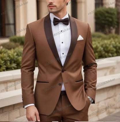 Novo Terno Masculino Branco e Preto para Casamento, Festa, Formatura, Noivo, Padrinho, Ocasiões Formais, Smoking Masculino, Conjunto de 2 Peças, Blazer e Calça