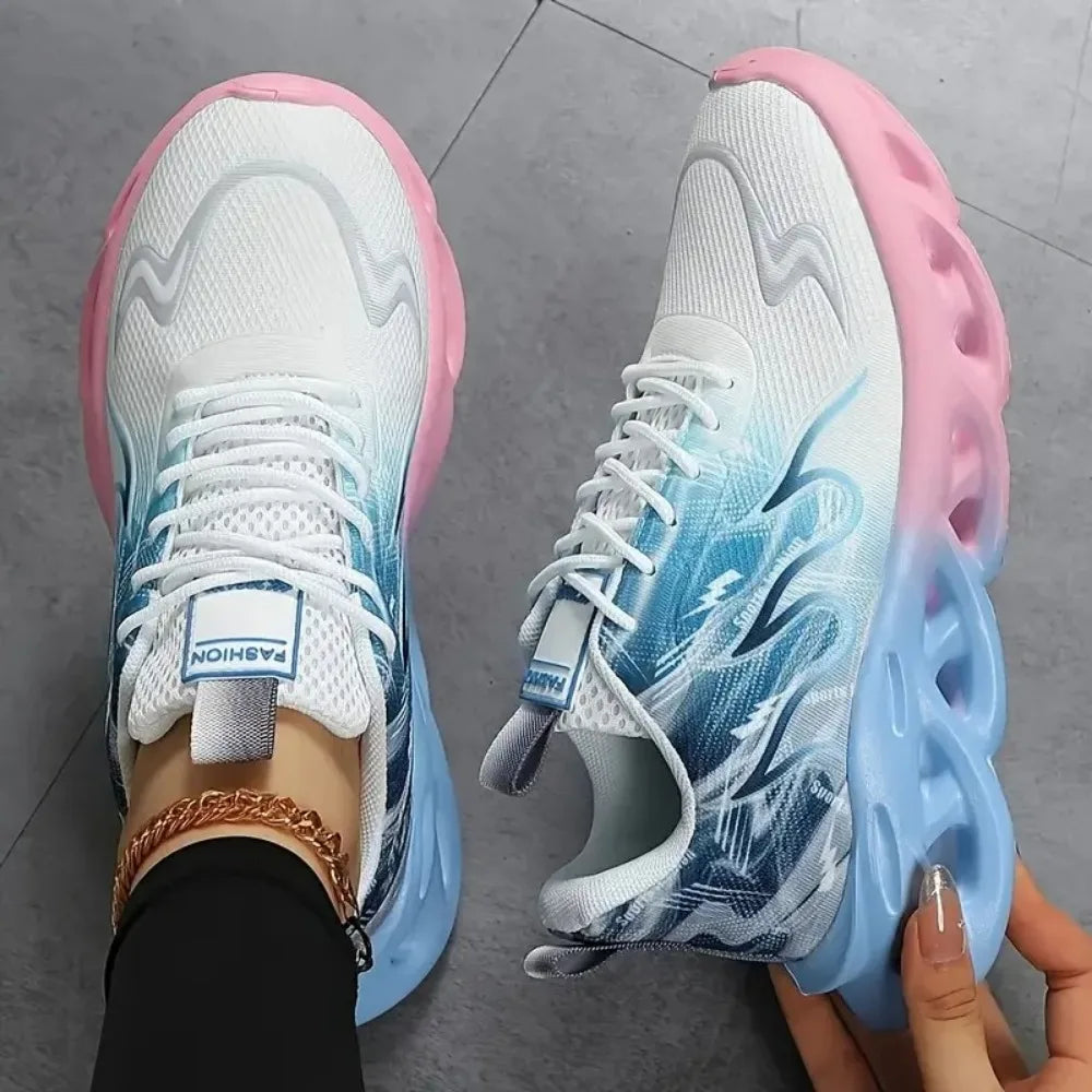 Womens Ladies Walking Tennis Shoes Slip on Lightweight Casual Running Sneakers Soft Sole Comfortable Trainers Zapatos De Mujer