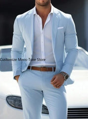 2025 Latest Designs Luxury Men Suit Set Slim fit Groomsmen Groom Wedding Dress Tuxedos Costume Homme Mariage 2PCS(Blazer+Pants)