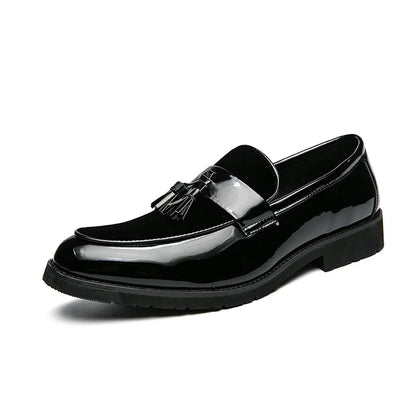 Sapatos Casuais Masculinos de Grife com Salto Baixo, Loafers Slip-on Modernos de Alta Qualidade com Borla, Sola Macia e Confortável, Tamanhos 38-48