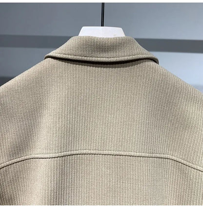 Jaqueta masculina lapela solta e simples jaqueta na moda marca juventude casaco elegante e personalizado topo masculino