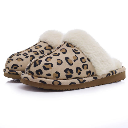 Chinelos de algodão evshine-luxuoso para mulheres, chinelo interior macio, espuma de memória confortável, sapato plano de pele ao ar livre, inverno