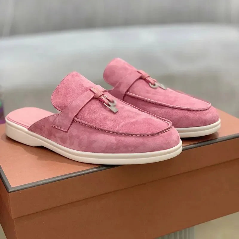 Mules Unissex de Dedo Fechado, Sapatos Casuais Leves e Confortáveis, Novidade, Tamanhos Grandes 40-43