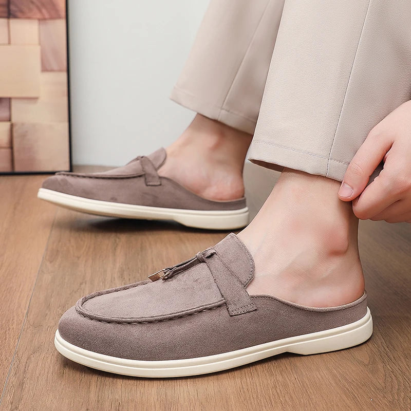 Mocassins masculinos de verão, confortáveis, casuais, para usar ao ar livre, sandálias leves para caminhada.