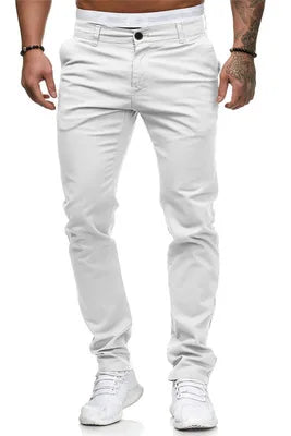 New Solid Color Business Trousers Men's Formal Business Work Pants Slim Straight Leg Pants Casual Trousers