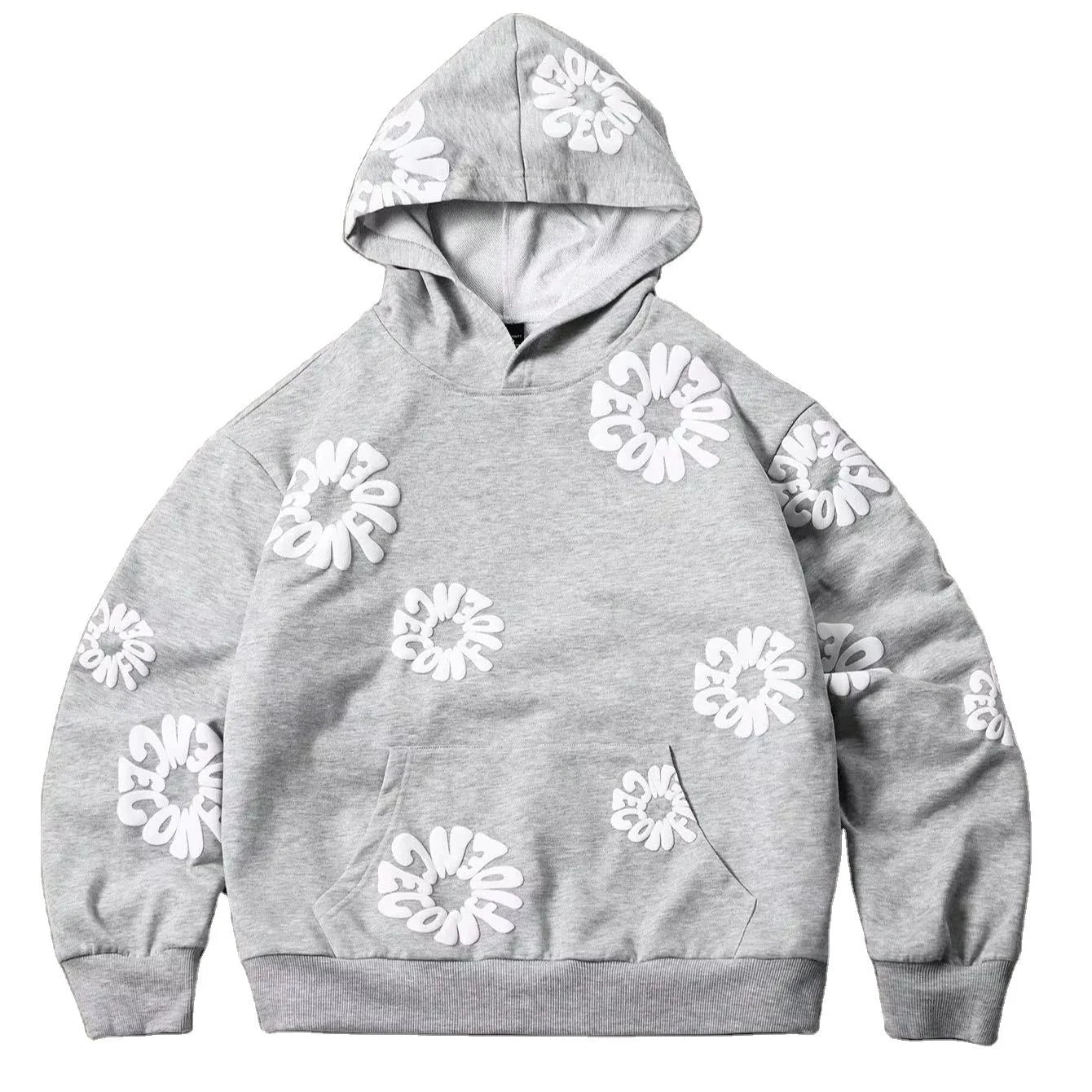 Moletom com Capuz e Estampa em Relevo (Puff Print) – Tecido Grosso (Heavyweight Fleece) – Estilo Urban Streetwear – Casual para o Inverno
