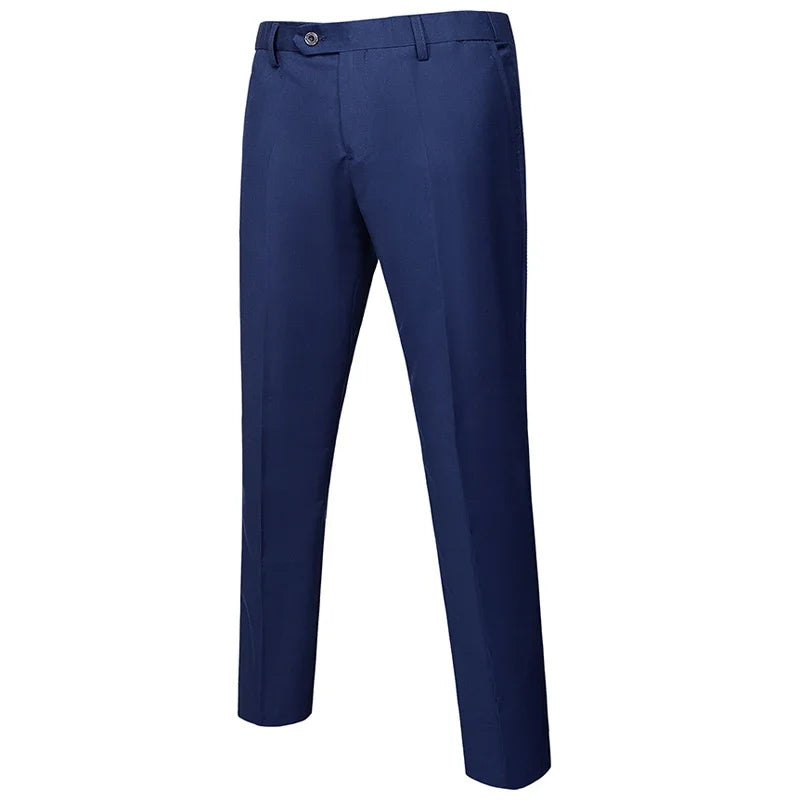 15 cores novo negócio casual terno calças dos homens sólido escritório formal calças dos homens estilo clássico terno calças compridas plus size