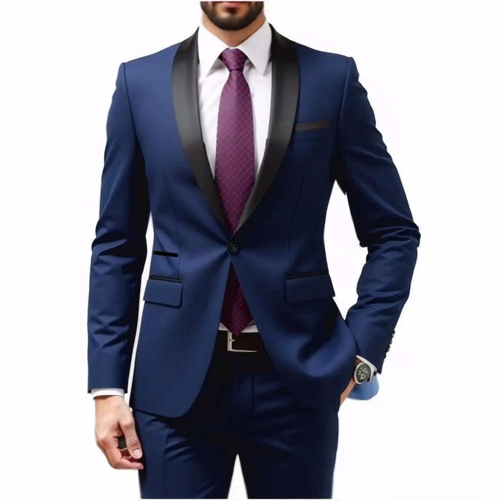 Terno de Casamento para Homens de Meia-Idade, Blazer Formal para Festa, Traje Sob Medida