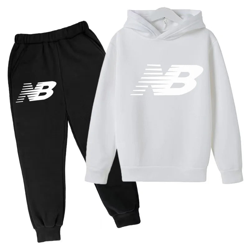 Última Coleção 2026 de Roupas Esportivas Infantis - Conjunto de Camiseta e Calça Comprida Confortável e Solto, Ideal para Meninos e Meninas de 3 a 13 Anos