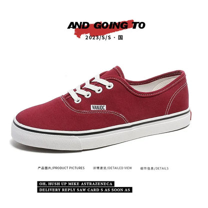 Casual apartamentos tênis de lona feminino ao ar livre cor sólida rasa sapatos esportivos tênis feminino streetwear rendas até sapatos vulcanizados