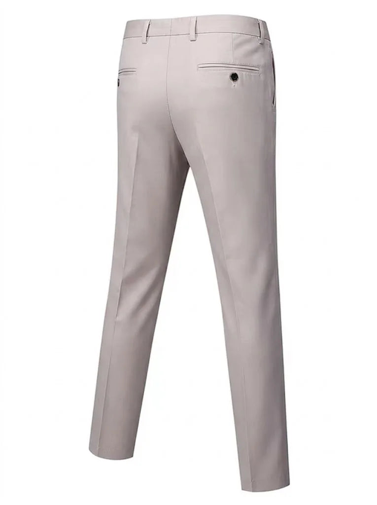 Calças de Terno Masculino M-6XL, Moda Boutique, Cor Sólida, Formal, para Negócios, Noivo, Casamento, Casual