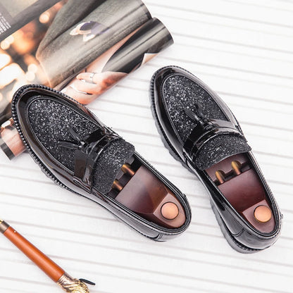 Sapatos Oxford de couro artesanal para homens, alta qualidade, sola leve, festa de casamento, escritório, vestido, moda, 38-46