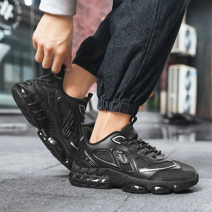 MAEDEF Men's Thick Sole Running Shoes Classic Lightweight Breathable Training Sneakers Comfortable Fashion Walking Shoes for Men